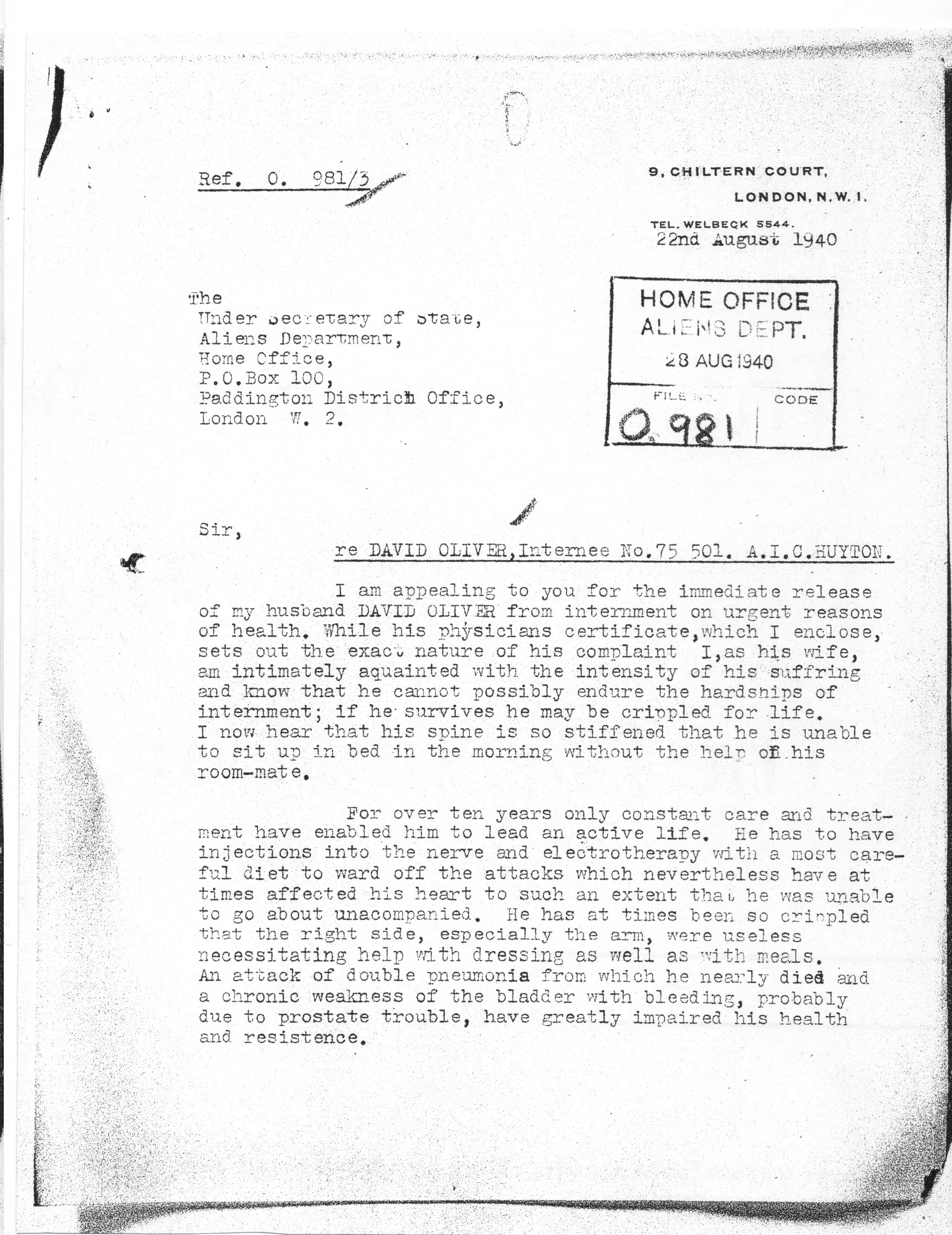 oliver letter intern